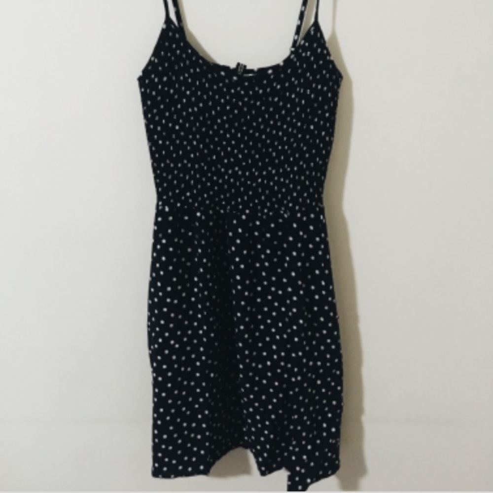 H&M blue polka dot dress